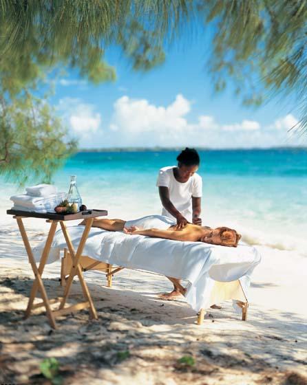 Private beach massage